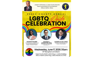 Essex County Annual LGBTQ Pride Celebration featuring Steven Johnston